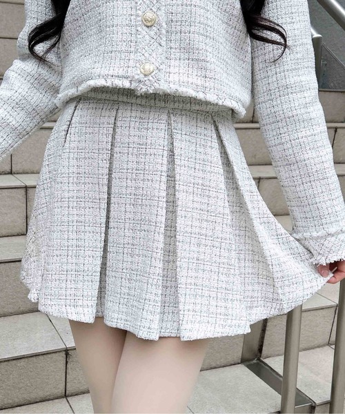INGNI(イング)の「ツイードボックスプリーツスカパン(セットアップ対応)(スカート・レディース・ブルー系2/ホワイト系その他5/ブラック系その他2・FREE)」の6枚目の写真