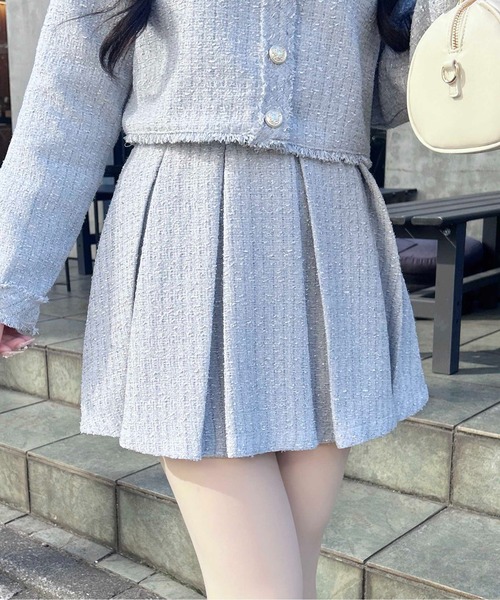 INGNI(イング)の「ツイードボックスプリーツスカパン(セットアップ対応)(スカート・レディース・ブルー系2/ホワイト系その他5/ブラック系その他2・FREE)」の12枚目の写真