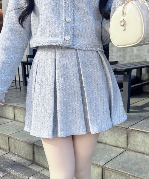 INGNI(イング)の「ツイードボックスプリーツスカパン(セットアップ対応)(スカート・レディース・ブルー系2/ホワイト系その他5/ブラック系その他2・FREE)」の13枚目の写真