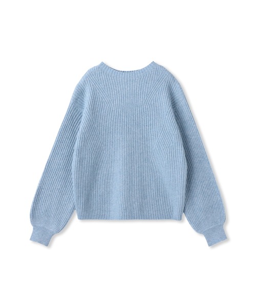 Droite lautreamont（ドロワットロートレアモン）の「【WEB限定カラーあり】ラメボトルネックプルオーバー≪手洗い可能≫（ニット/セーター・レディース・ネイビー/ライトグレー/オレンジ/ブルー・M）」の6枚目の写真