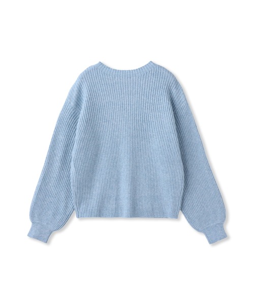 Droite lautreamont（ドロワットロートレアモン）の「【WEB限定カラーあり】ラメボトルネックプルオーバー≪手洗い可能≫（ニット/セーター・レディース・ネイビー/ライトグレー/オレンジ/ブルー・M）」の7枚目の写真