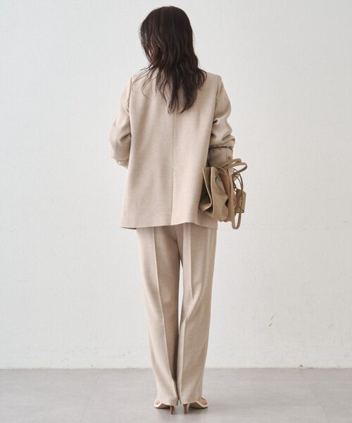 LOUNGEDRESS（ラウンジドレス）の「《オケージョン可》【Atelier N5/アトリエヌメロサンク】ツイードWジャケット　秋服（テーラードジャケット・レディース・ベージュ/ネイビー・FREE）」の8枚目の写真