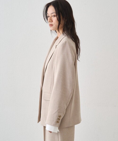 LOUNGEDRESS（ラウンジドレス）の「《オケージョン可》【Atelier N5/アトリエヌメロサンク】ツイードWジャケット　秋服（テーラードジャケット・レディース・ベージュ/ネイビー・FREE）」の17枚目の写真