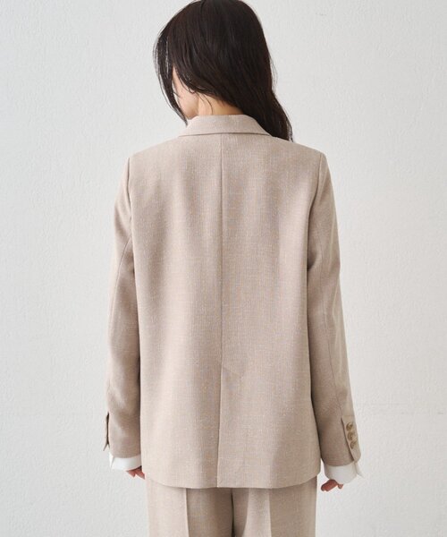LOUNGEDRESS（ラウンジドレス）の「《オケージョン可》【Atelier N5/アトリエヌメロサンク】ツイードWジャケット　秋服（テーラードジャケット・レディース・ベージュ/ネイビー・FREE）」の18枚目の写真