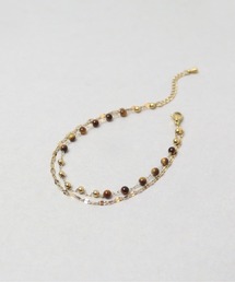 ieLS（イエルズ）の「金属アレルギー対応「ieLS」ステンレス　天然石2連ブレスレット（ブレスレット）」