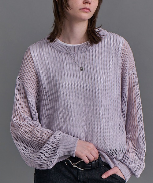 Basic Sheer Knit Pullover / ベーシック シアーニットプルオーバー