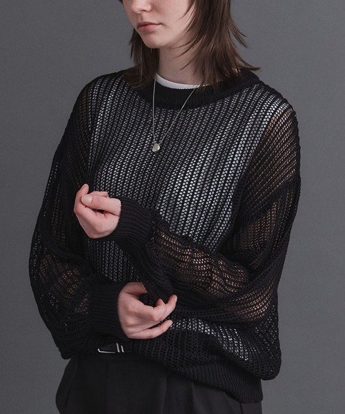Basic Sheer Knit Pullover / ベーシック シアーニットプルオーバー