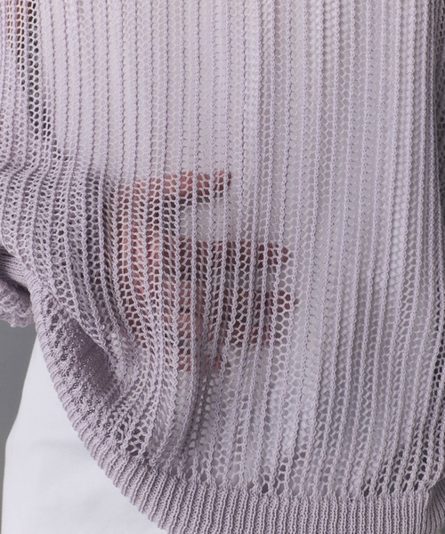 Confirm(コンファーム)の「Basic Sheer Knit Pullover / ベーシック シアーニットプルオーバー メッシュ メンズ レディース ユニセックス(ニット/セーター・メンズ・ブラック/ラベンダー/ベージュ・S/M/L)」の11枚目の写真
