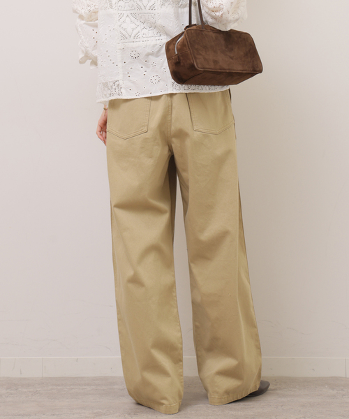 JOURNAL STANDARD relume（ジャーナルスタンダード　レリューム）の「［26SS新作］ギャザーワイドベイカー（カーゴパンツ・レディース・カーキ/ベージュ・36/38）」の9枚目の写真