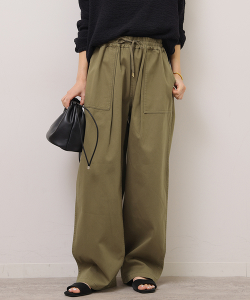 JOURNAL STANDARD relume（ジャーナルスタンダード　レリューム）の「［26SS新作］ギャザーワイドベイカー（カーゴパンツ・レディース・カーキ/ベージュ・36/38）」の14枚目の写真