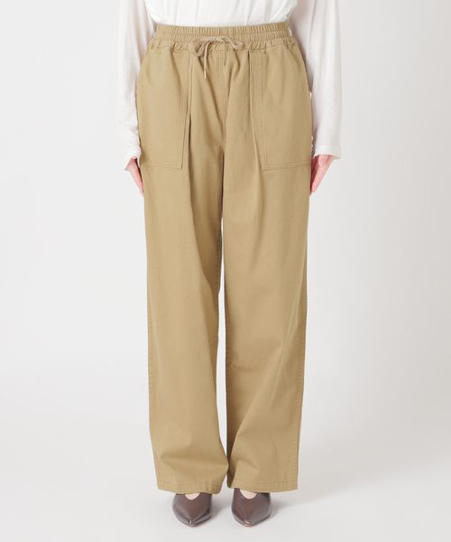 JOURNAL STANDARD relume（ジャーナルスタンダード　レリューム）の「［26SS新作］ギャザーワイドベイカー（カーゴパンツ・レディース・カーキ/ベージュ・36/38）」の18枚目の写真