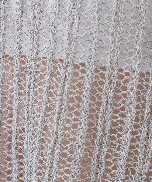 N.（N. Natural Beauty Basic）（エヌエヌナチュラルビューティーベーシック）の「透かし編みクロップドニット（ニット/セーター・レディース・ピンク/グレー系その他/オフホワイト・ﾌﾘ-）」の15枚目の写真