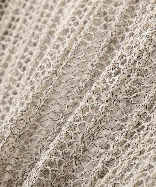 N.（N. Natural Beauty Basic）（エヌエヌナチュラルビューティーベーシック）の「透かし編みクロップドニット（ニット/セーター・レディース・ピンク/グレー系その他/オフホワイト・ﾌﾘ-）」の16枚目の写真