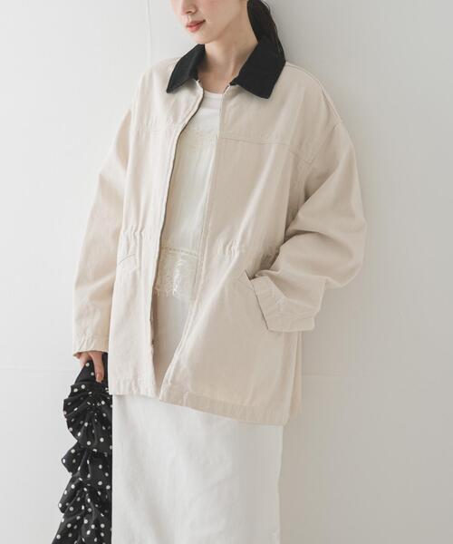 URBAN RESEARCH（アーバンリサーチ）の「ドロストカバーオール（カバーオール・レディース・ピンク/ネイビー/ナチュラル・FREE）」の4枚目の写真