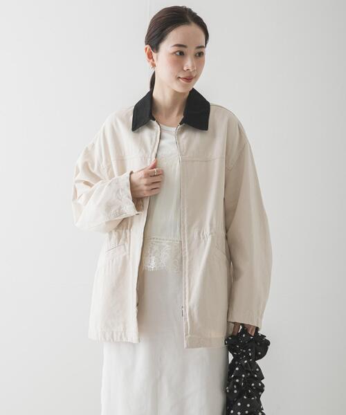 URBAN RESEARCH（アーバンリサーチ）の「ドロストカバーオール（カバーオール・レディース・ピンク/ネイビー/ナチュラル・FREE）」の5枚目の写真