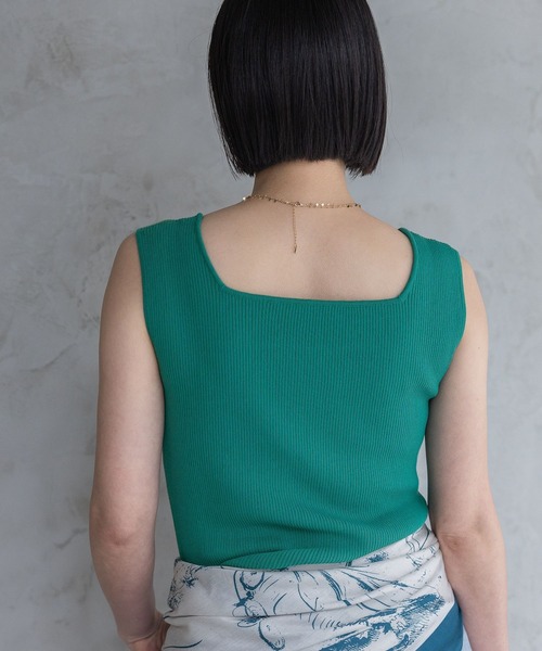 A part by（アパートバイ）の「スクエアリブタンク（タンクトップ・レディース・ホワイト系その他6/イエロー系その他/グリーン系その他/ネイビー・FREE）」の13枚目の写真