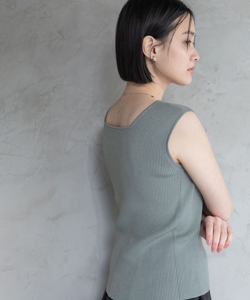 A part by（アパートバイ）の「スクエアリブタンク（タンクトップ・レディース・ホワイト系その他6/イエロー系その他/グリーン系その他/ネイビー・FREE）」の16枚目の写真