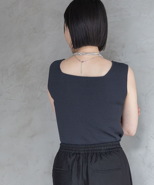 A part by（アパートバイ）の「スクエアリブタンク（タンクトップ・レディース・ホワイト系その他6/イエロー系その他/グリーン系その他/ネイビー・FREE）」の21枚目の写真