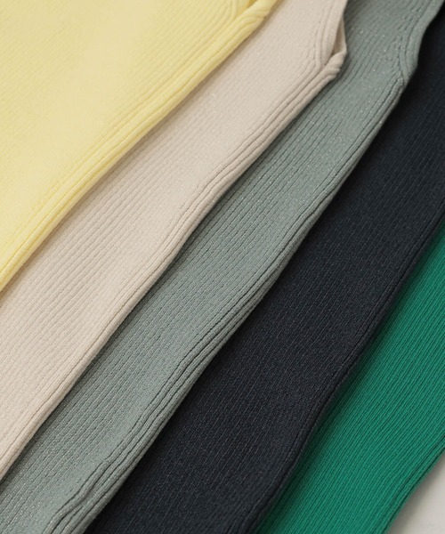 A part by（アパートバイ）の「スクエアリブタンク（タンクトップ・レディース・ホワイト系その他6/イエロー系その他/グリーン系その他/ネイビー・FREE）」の5枚目の写真