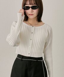 mline | [mline]ロゴプレート リブカーディガン(カーディガン/ボレロ)