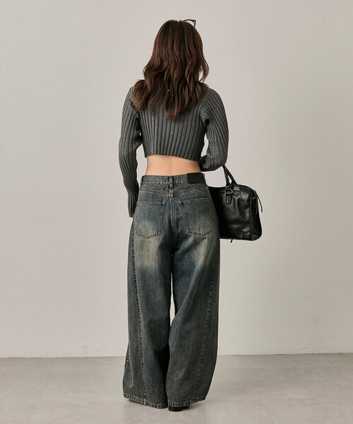 mline（エムライン）の「[mline]ロゴプレート リブカーディガン（カーディガン/ボレロ・レディース・ライム/オレンジ/チャコールグレー/オフホワイト・FREE）」の18枚目の写真