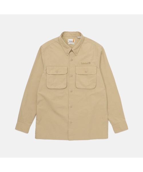 Timberland(ティンバーランド)の「ユーティリティ オーバーシャツ メンズ(シャツ/ブラウス・メンズ・ベージュ・LARGE/XX-LARGE/X-LARGE/SMALL/MEDIUM)」の1枚目の写真