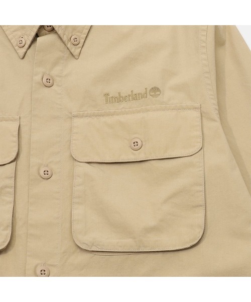 Timberland(ティンバーランド)の「ユーティリティ オーバーシャツ メンズ(シャツ/ブラウス・メンズ・ベージュ・LARGE/XX-LARGE/X-LARGE/SMALL/MEDIUM)」の5枚目の写真