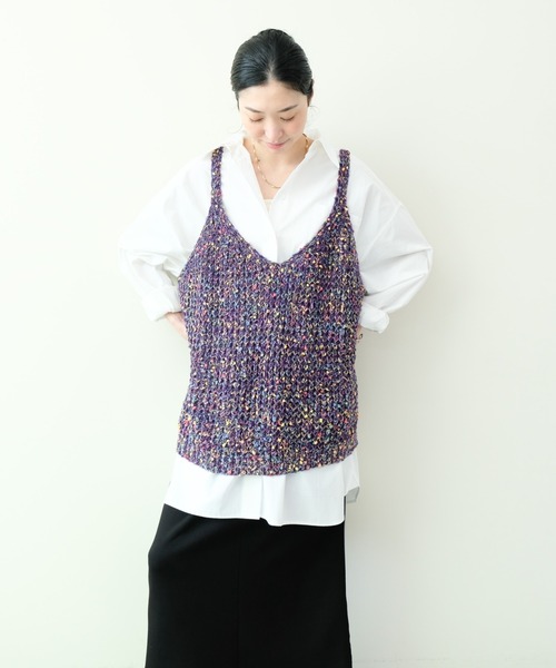 DOLLUPOOPS（ドールアップウップス）の「Oversized Shirt(オーバーサイズシャツ)（シャツ/ブラウス・レディース・ストライプ/ブラック/オフホワイト/ブルー・FREE）」の21枚目の写真