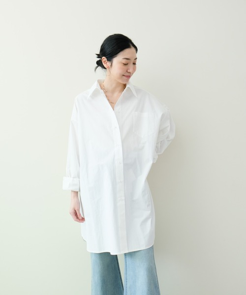 DOLLUPOOPS（ドールアップウップス）の「Oversized Shirt(オーバーサイズシャツ)（シャツ/ブラウス・レディース・ストライプ/ブラック/オフホワイト/ブルー・FREE）」の22枚目の写真