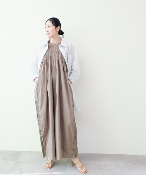 DOLLUPOOPS（ドールアップウップス）の「Oversized shirt(オーバーサイズシャツ)（シャツ/ブラウス・レディース・ストライプ/ブラック/オフホワイト/ブルー・FREE）」の16枚目の写真