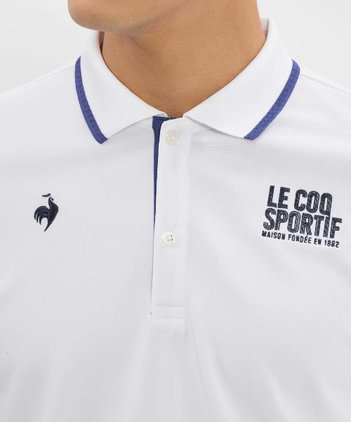 le coq sportif GOLF(ルコックスポルティフゴルフ)の「マーキングデザイン半袖ポロシャツ(ポロシャツ・メンズ・ブラック/カーキ/ホワイト・L/M/3L)」の7枚目の写真