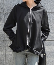 ＆soiree（アンドソワレ）の「裾フリルパーカー（パーカー）」