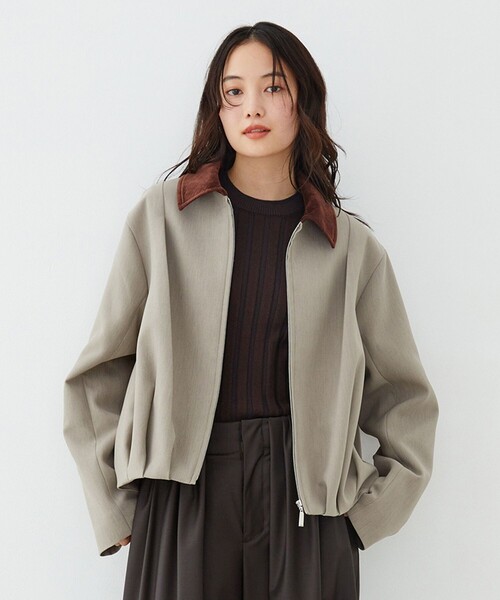 UNITED TOKYO(ユナイテッドトウキョウ)の「【グレー残りわずか!】バックベルトタックブルゾン|軽アウター/春服(ブルゾン・レディース・ベージュ/ブラック/グレー・1/2)」の20枚目の写真