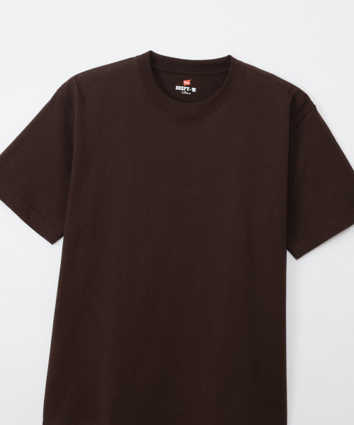 HANES（ヘインズ）の「【Hanes/ヘインズ】メンズ ビーフィー クルーネックTシャツ（Tシャツ/カットソー・メンズ・ダークグリーン/ヘザーグレー/ブラック/ネイビー/インディゴブルー/プラム/ダークグレー/ダークブラウン/ダークグリーン系/ホワイト・M/S/XS/XL/L）」の13枚目の写真