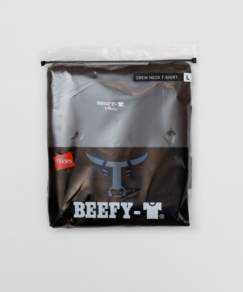 HANES（ヘインズ）の「【Hanes/ヘインズ】メンズ ビーフィー クルーネックTシャツ（Tシャツ/カットソー・メンズ・ダークグリーン/ヘザーグレー/ブラック/ネイビー/インディゴブルー/プラム/ダークグレー/ダークブラウン/ダークグリーン系/ホワイト・M/S/XS/XL/L）」の15枚目の写真