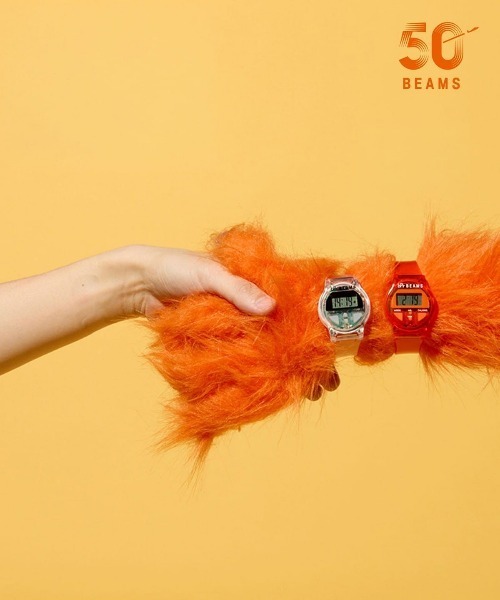 bpr BEAMS(ビーピーアール ビームス )の「【50周年特別企画】"BEAMS TALKING SERIES" TALKING WATCH English(デジタル腕時計・レディース・その他/オレンジ・ONE SIZE)」の1枚目の写真
