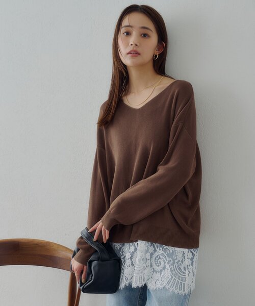 DISCOAT（ディスコート）の「【Noka】ヴィンテージレースキャミチュニック（キャミソール・レディース・オフホワイト/ブラック/ブラウン・FREE）」の18枚目の写真