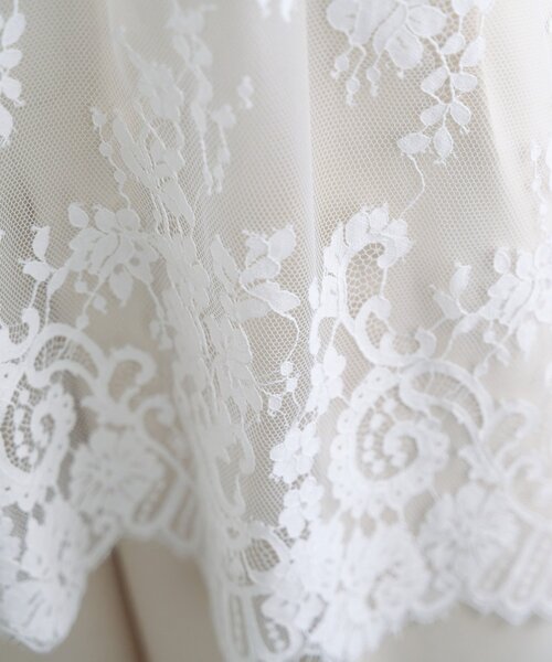 DISCOAT（ディスコート）の「【Noka】ヴィンテージレースキャミチュニック（キャミソール・レディース・オフホワイト/ブラック/ブラウン・FREE）」の4枚目の写真