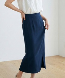 CHhdmn（シーエイチヒデモン）の「スリット ナロースカート タイトスカート ストレッチ セミタイト Iライン ロングスカート オフィスカジュアル きれいめ（スカート）」