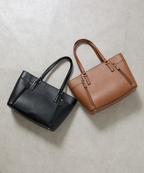 COLONY 2139（コロニートゥーワンスリーナイン）の「シュリンクA4トートバッグ（トートバッグ・レディース・ブラウン/ブラック・FREE）」の3枚目の写真