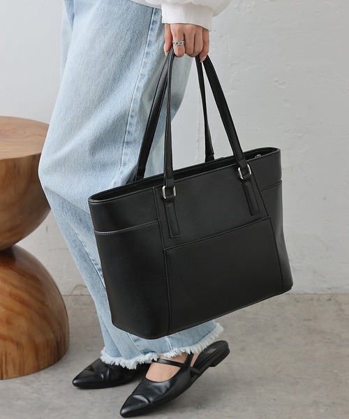 COLONY 2139（コロニートゥーワンスリーナイン）の「シュリンクA4トートバッグ（トートバッグ・レディース・ブラウン/ブラック・FREE）」の7枚目の写真