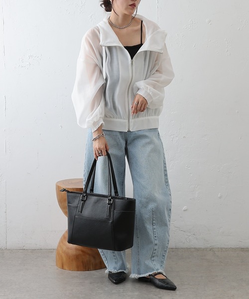 COLONY 2139（コロニートゥーワンスリーナイン）の「シュリンクA4トートバッグ（トートバッグ・レディース・ブラウン/ブラック・FREE）」の10枚目の写真