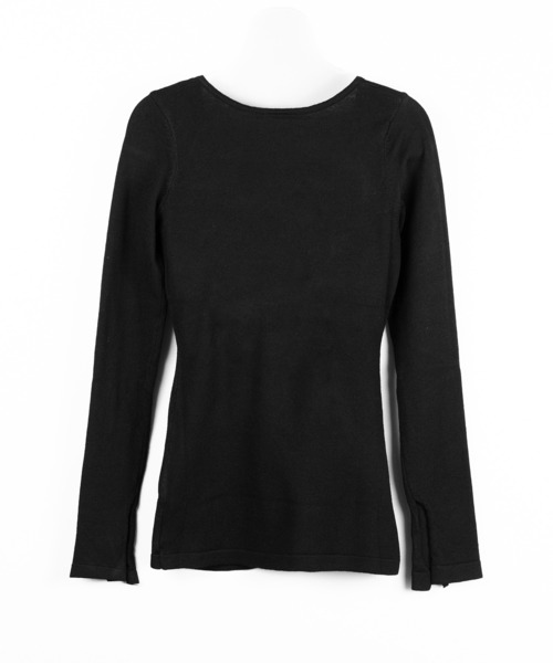 me+em select(ミームセレクト)の「※※【 3color 】Vネックスーパーフィットスリムシアーニット / V-neck super-fit slim sheer knit(ニット/セーター・レディース・アイボリー/ブラック/グレー・FREE)」の21枚目の写真