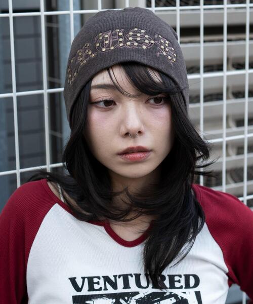 WEGO(ウィゴー)の「WEGO/ロゴ刺繍スタッズビーニー(ニットキャップ/ビーニー・レディース・ブラウン/ブラック・FREE)」の7枚目の写真
