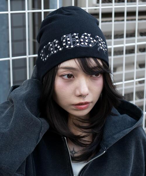 WEGO(ウィゴー)の「WEGO/ロゴ刺繍スタッズビーニー(ニットキャップ/ビーニー・レディース・ブラウン/ブラック・FREE)」の9枚目の写真