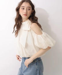 Rirandture | リボンネックオフショルブラウス(シャツ/ブラウス)