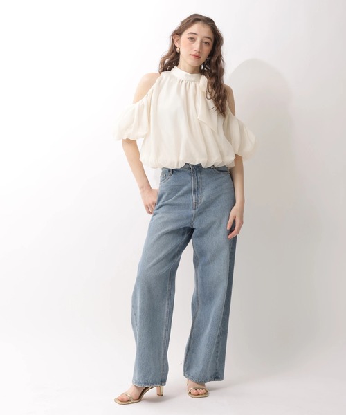 Rirandture（リランドチュール）の「リボンネックオフショルブラウス（シャツ/ブラウス・レディース・オフホワイト・1/2）」の6枚目の写真