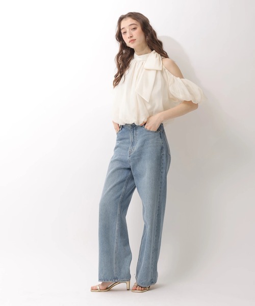 Rirandture（リランドチュール）の「リボンネックオフショルブラウス（シャツ/ブラウス・レディース・オフホワイト・1/2）」の9枚目の写真