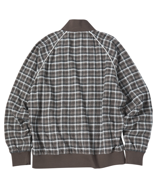 TRAVEL(トラベル)の「チェックパイピングトラックジャケットブラウン(ナイロンジャケット・レディース・その他・SMALL/MEDIUM/LARGE)」の2枚目の写真
