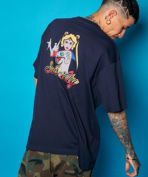 Subciety(サブサエティ)の「Moon light tee(Tシャツ/カットソー・メンズ・ブラック/ネイビー/ホワイト・SMALL/MEDIUM/LARGE/X-LARGE/XX-LARGE)」の1枚目の写真